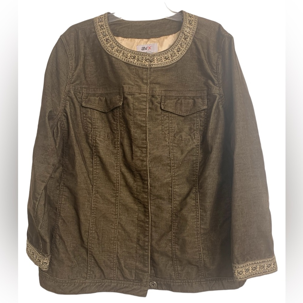 Avenue Jeans Corduroy Jacket Size‎ 26/28 Snap Front
